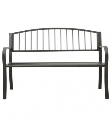 vidaXL Garden Bench Grey 120 cm Steel