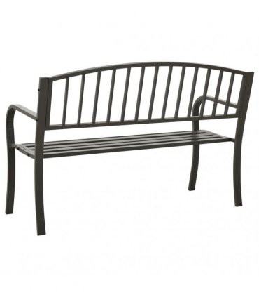 vidaXL Garden Bench Grey 120 cm Steel