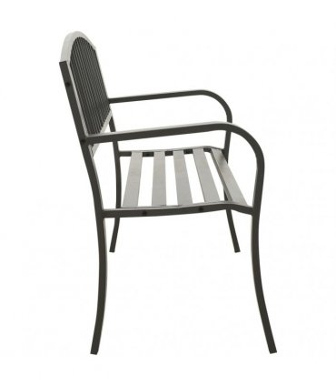 vidaXL Garden Bench Grey 120 cm Steel