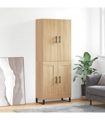 vidaXL Highboard Sonoma Oak 69,5x34x180 cm Engineered Wood