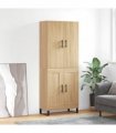 vidaXL Highboard Sonoma Oak 69,5x34x180 cm Engineered Wood