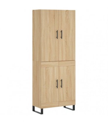 vidaXL Highboard Sonoma Oak 69,5x34x180 cm Engineered Wood