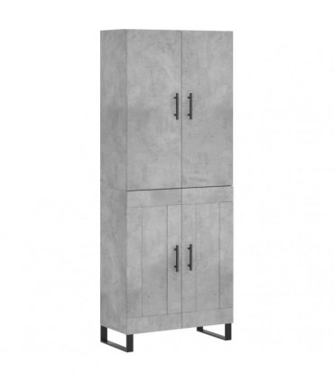 vidaXL Highboard Concrete Grey 69,5x34x180 cm Engineered Wood