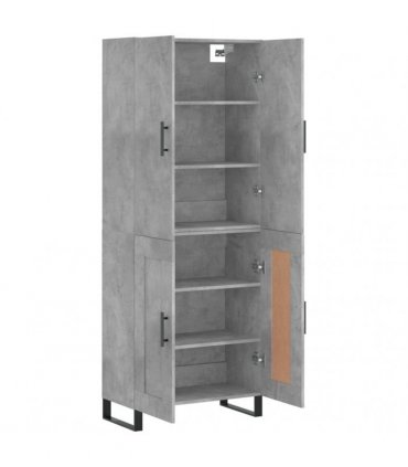 vidaXL Highboard Concrete Grey 69,5x34x180 cm Engineered Wood