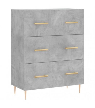 vidaXL Highboard Concrete Grey 69,5x34x180 cm Engineered Wood