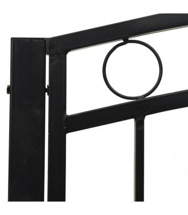 vidaXL Garden Bench with Table Black 120 cm Steel