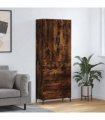 vidaXL Highboard Smoked Oak 69,5x34x180 cm Engineered Wood