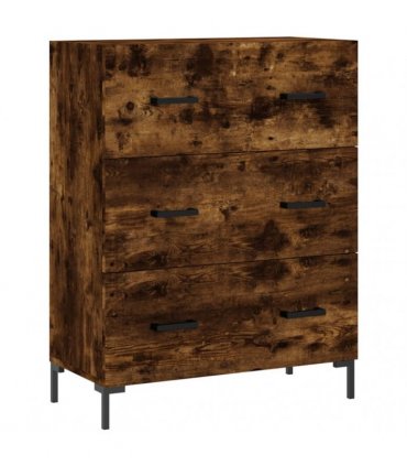 vidaXL Highboard Smoked Oak 69,5x34x180 cm Engineered Wood
