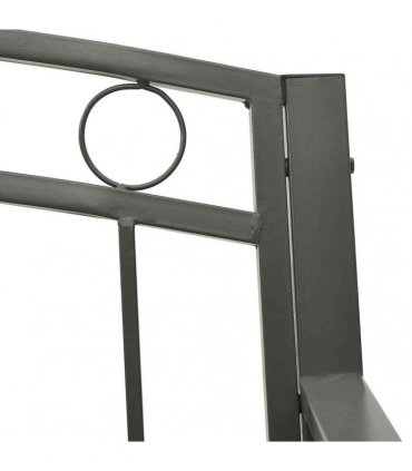 vidaXL Garden Bench with Table Grey 120 cm Steel