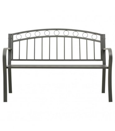 vidaXL Garden Bench Grey 120 cm Steel