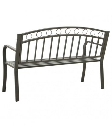 vidaXL Garden Bench Grey 120 cm Steel