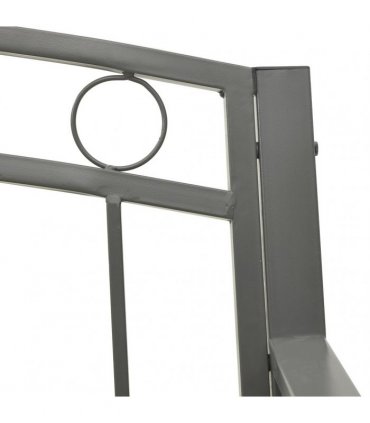 vidaXL Garden Bench Grey 120 cm Steel