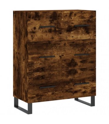vidaXL Highboard Smoked Oak 69,5x34x180 cm Engineered Wood