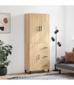 vidaXL Highboard Sonoma Oak 69,5x34x180 cm Engineered Wood