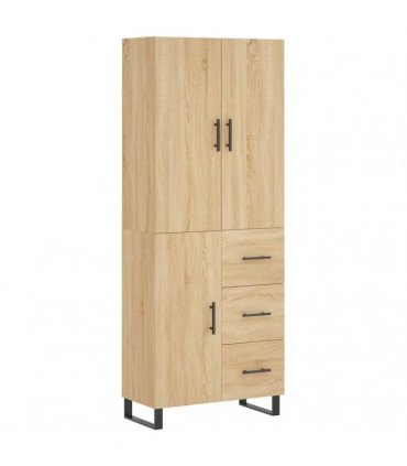 vidaXL Highboard Sonoma Oak 69,5x34x180 cm Engineered Wood