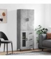 vidaXL Highboard Concrete Grey 69,5x34x180 cm Engineered Wood
