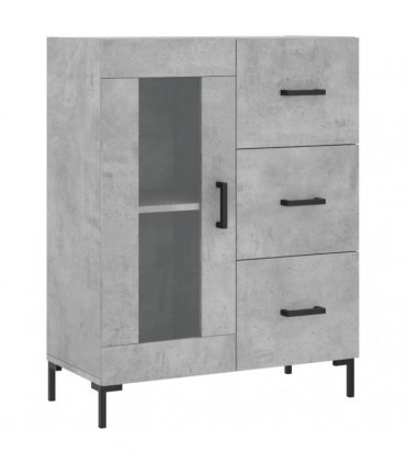 vidaXL Highboard Concrete Grey 69,5x34x180 cm Engineered Wood