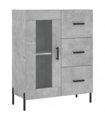 vidaXL Highboard Concrete Grey 69,5x34x180 cm Engineered Wood