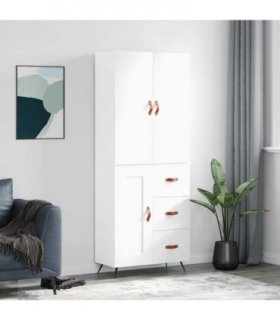 vidaXL Highboard White 69,5x34x180 cm Engineered Wood