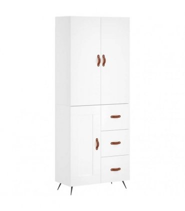vidaXL Highboard White 69,5x34x180 cm Engineered Wood