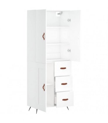 vidaXL Highboard White 69,5x34x180 cm Engineered Wood