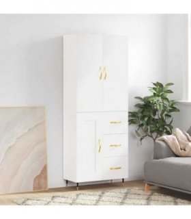 vidaXL Highboard White 69,5x34x180 cm Engineered Wood