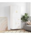 vidaXL Highboard White 69,5x34x180 cm Engineered Wood