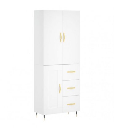 vidaXL Highboard White 69,5x34x180 cm Engineered Wood