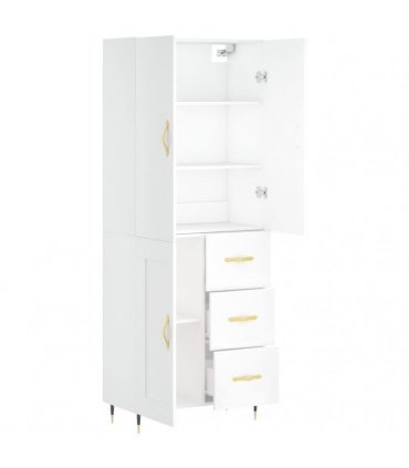 vidaXL Highboard White 69,5x34x180 cm Engineered Wood