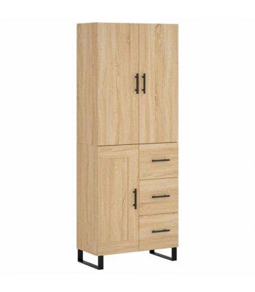 vidaXL Highboard Sonoma Oak 69,5x34x180 cm Engineered Wood