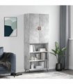 vidaXL Highboard Concrete Grey 69,5x34x180 cm Engineered Wood