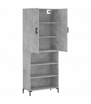 vidaXL Highboard Concrete Grey 69,5x34x180 cm Engineered Wood