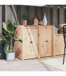 vidaXL Outdoor Kitchen Cabinet "MEPPEL" Solid Wood Pine