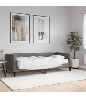 vidaXL Daybed with Mattress Dark Grey 90x190 cm Fabric