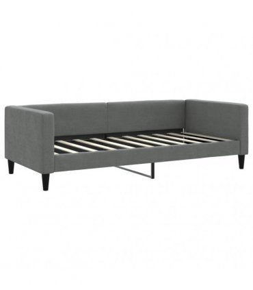 vidaXL Daybed with Mattress Dark Grey 90x190 cm Fabric