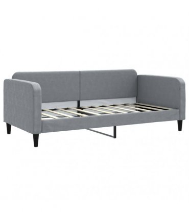 vidaXL Daybed with Mattress Light Grey 90x190 cm Fabric