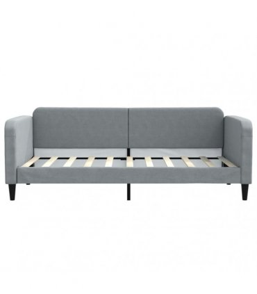 vidaXL Daybed with Trundle without Mattress Light Grey 90x190 cm