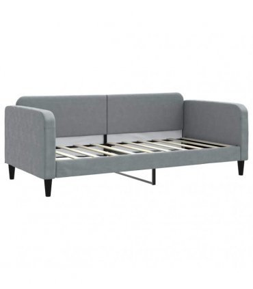 vidaXL Daybed with Trundle&Drawers Light Grey 90x190 cm