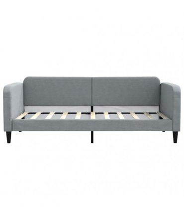 vidaXL Daybed with Trundle&Drawers Light Grey 90x190 cm