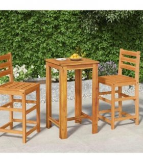 vidaXL Garden Bar Table 60x60x105 cm Solid Wood Acacia