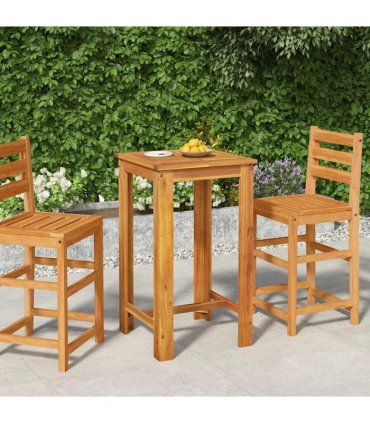 vidaXL Garden Bar Table 60x60x105 cm Solid Wood Acacia