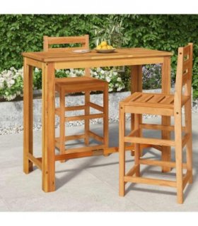vidaXL Garden Bar Table 120x60x105 cm Solid Wood Acacia