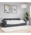 vidaXL Daybed with Mattress Dark Grey 90x190 cm Velvet