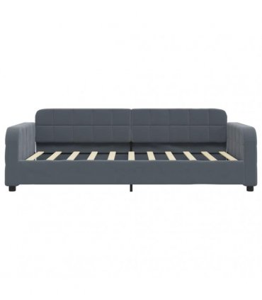 vidaXL Daybed with Mattress Dark Grey 90x190 cm Velvet