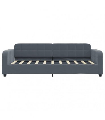 vidaXL Daybed with Trundle without Mattress Dark Grey 90x190 cm