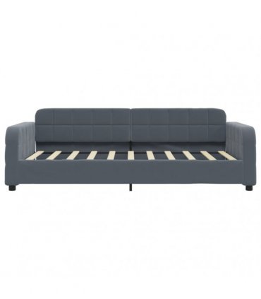 vidaXL Daybed with Trundle&Drawers without Mattress Dark Grey 90x190 cm