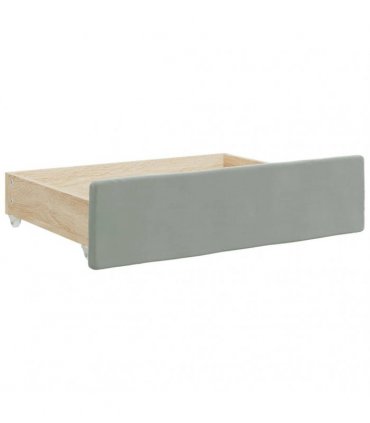 vidaXL Daybed with Trundle and Drawers Light Grey 90x190 cm Velvet