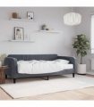 vidaXL Daybed with Mattress Dark Grey 90x190 cm Velvet