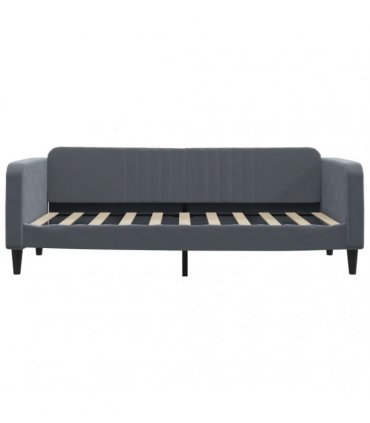 vidaXL Daybed with Mattress Dark Grey 90x190 cm Velvet