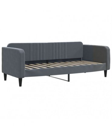 vidaXL Daybed with Trundle&Drawers without Mattress Dark Grey 90x190cm